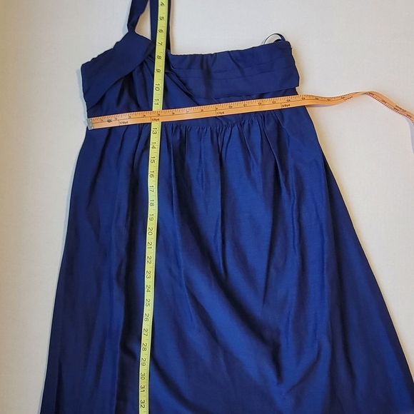 Ann Taylor Loft Sleeveless One Shoulder Dress, Royal Blue, Size 4 - Picture 10 of 10